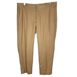 Banana Republic Womens Tan Avery Wool Blend Trousers Woven in Italy Size 10